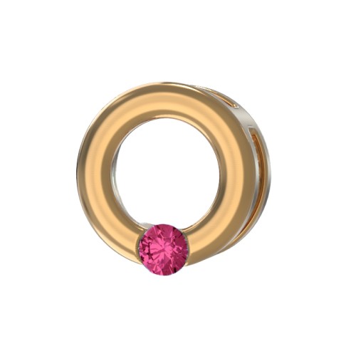 Золотая подвеска с рубином