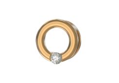 Золотая подвеска с бриллиантом