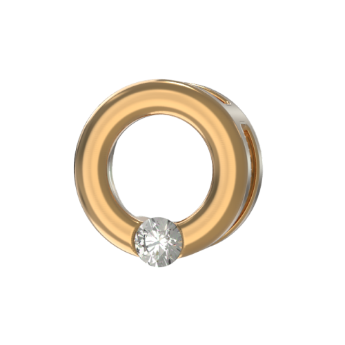 Золотая подвеска с бриллиантом