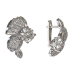 Серебряные cерьги классические с фианитом