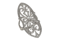 Серебряное кольцо с фианитом