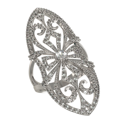 Серебряное кольцо с фианитом