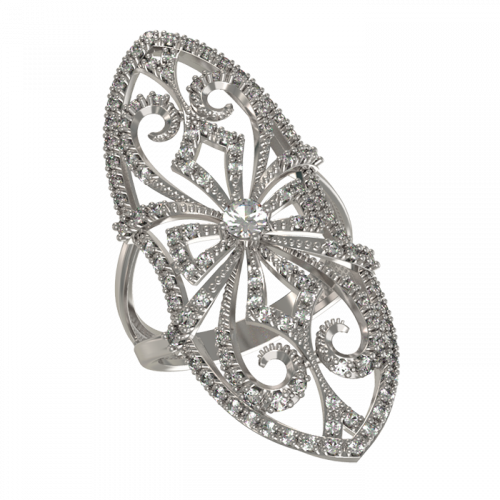 Серебряное кольцо с фианитом