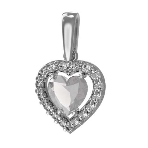 Серебряная подвеска с фианитом