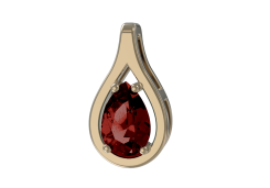 Золотая подвеска с гранатом