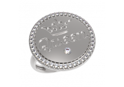 Серебряное кольцо с фианитом