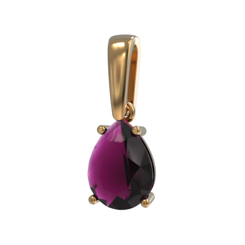 Золотая подвеска с аметистом