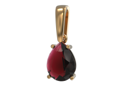 Золотая подвеска с рубином