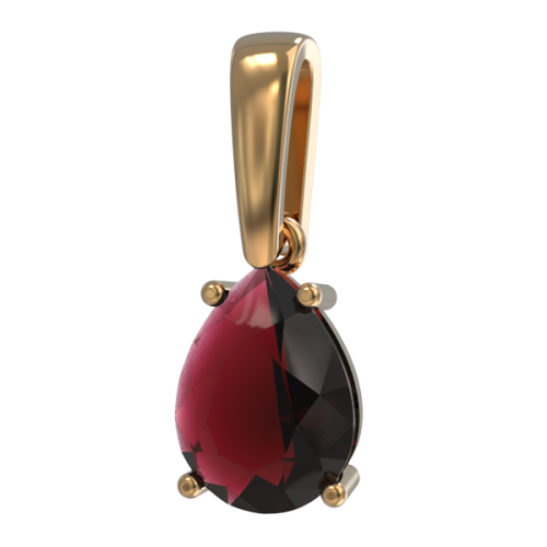 Золотая подвеска с рубином