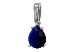 Подвеска из белого золота с сапфиром