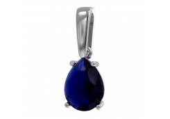 Подвеска из белого золота с сапфиром
