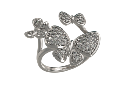 Серебряное кольцо с фианитом