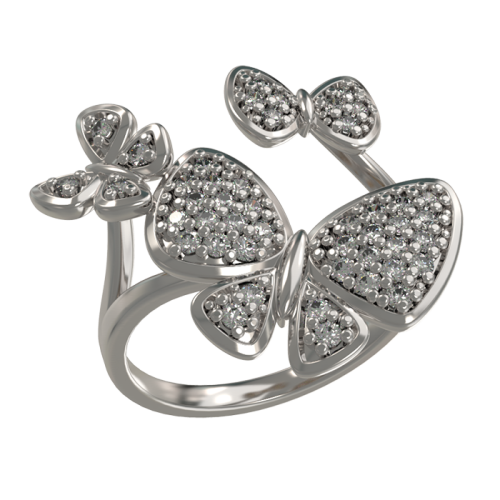 Серебряное кольцо с фианитом