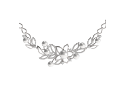 Серебряное колье с жемчугом