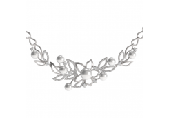 Серебряное колье с жемчугом