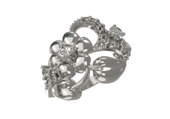 Серебряное кольцо с фианитом