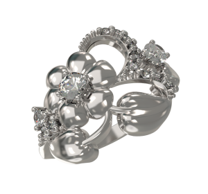 Серебряное кольцо с фианитом