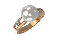 Золотое кольцо с жемчугом