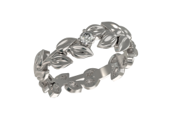 Серебряное кольцо с фианитом