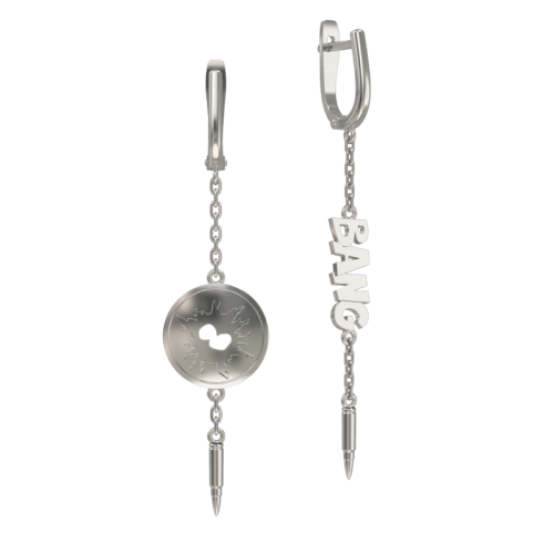 Серебряные cерьги висячие