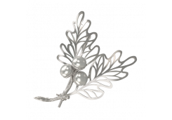 Брошь из серебра с жемчугом