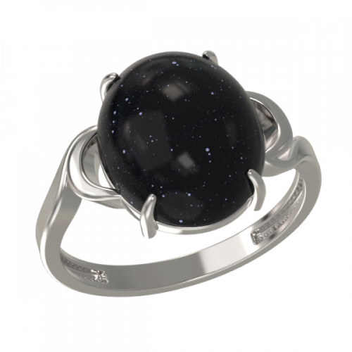 Серебряное кольцо с авантюрином