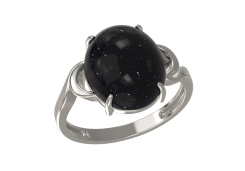 Серебряное кольцо с авантюрином