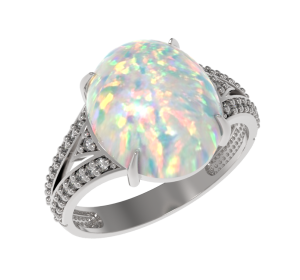 Серебряное кольцо с опалом