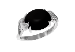 Серебряное кольцо с ониксом