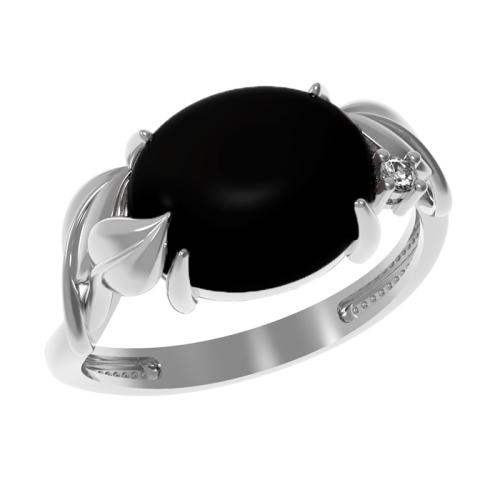 Серебряное кольцо с ониксом