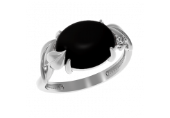 Серебряное кольцо с ониксом