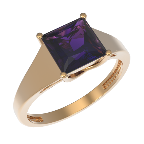Золотое кольцо с аметистом