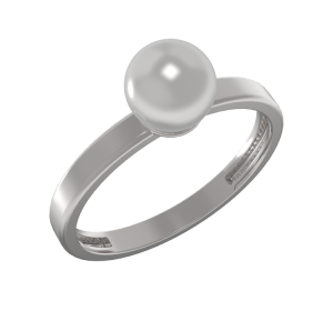 Серебряное кольцо с жемчугом