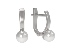 Серебряные cерьги с жемчугом