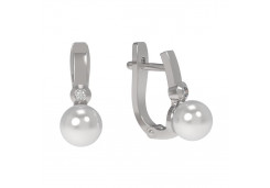 Серебряные cерьги с жемчугом