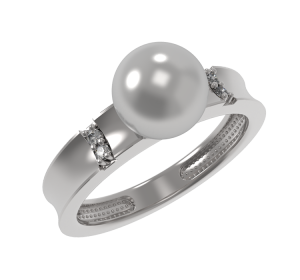 Серебряное кольцо с жемчугом