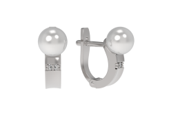 Серебряные cерьги с жемчугом