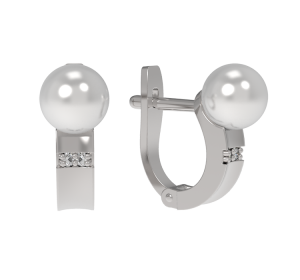 Серебряные cерьги с жемчугом