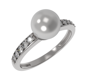 Серебряное кольцо с жемчугом