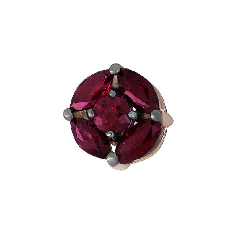 Золотая подвеска с рубином