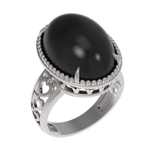 Серебряное кольцо с агатом