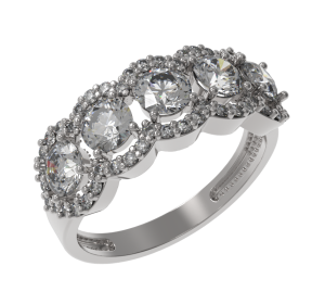 Серебряное кольцо с фианитом