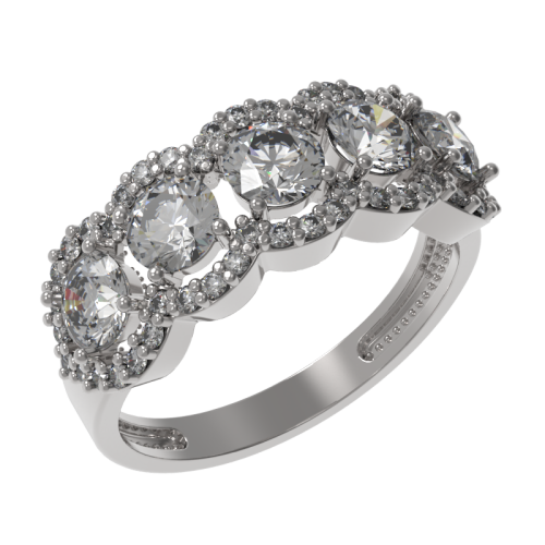 Серебряное кольцо с фианитом