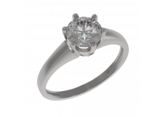 Серебряное кольцо с фианитом