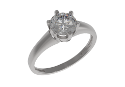 Серебряное кольцо с фианитом