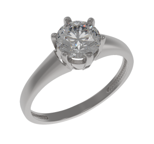 Серебряное кольцо с фианитом