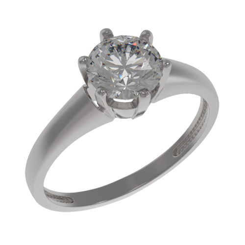 Серебряное кольцо с фианитом