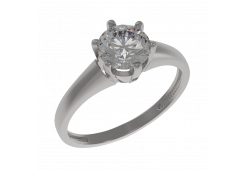 Серебряное кольцо с фианитом