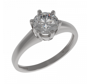 Серебряное кольцо с фианитом