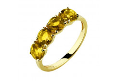 Кольцо из желтого золота с цитрином
